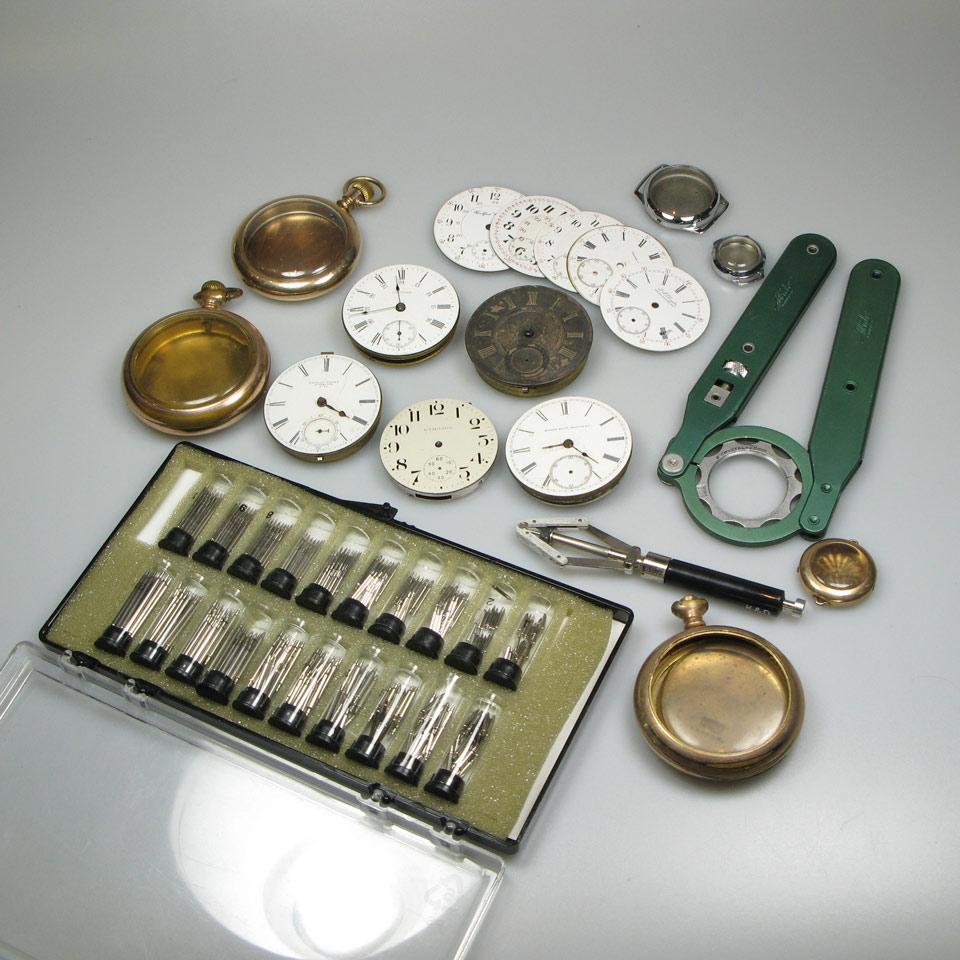 Large Quantity Of Watchmaker’s Tools, Watch Parts, Etc