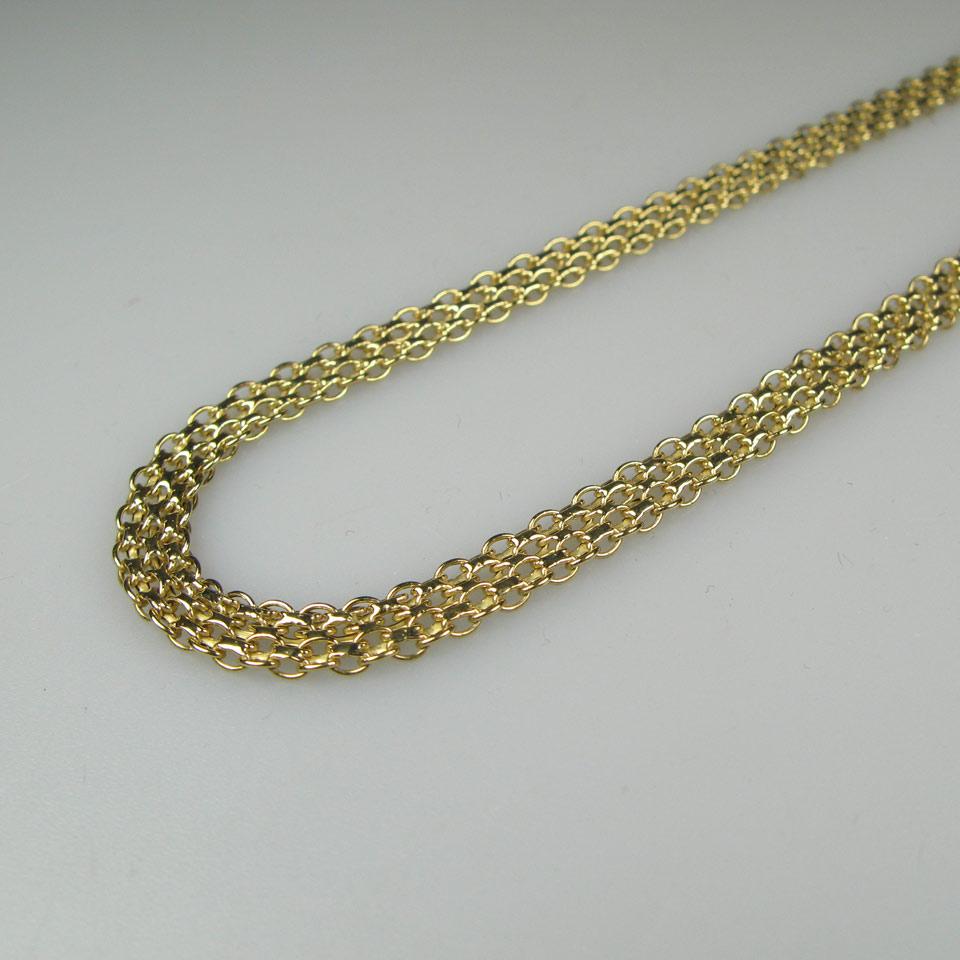 18k Yellow Gold Flat Link Chain