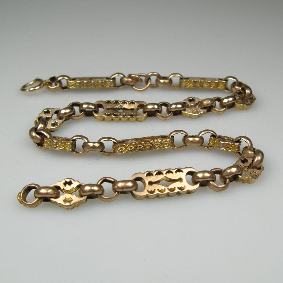 9k Rose Gold Watch Chain