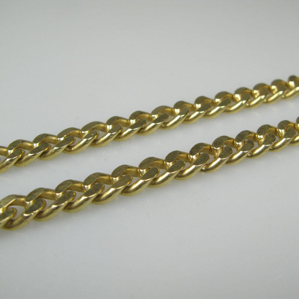 18k Yellow Gold Endless Curb Link Chain
