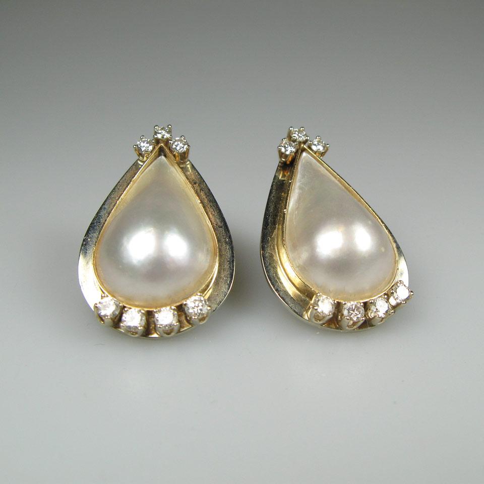 Pair Of 14k Yellow Gold Earrings