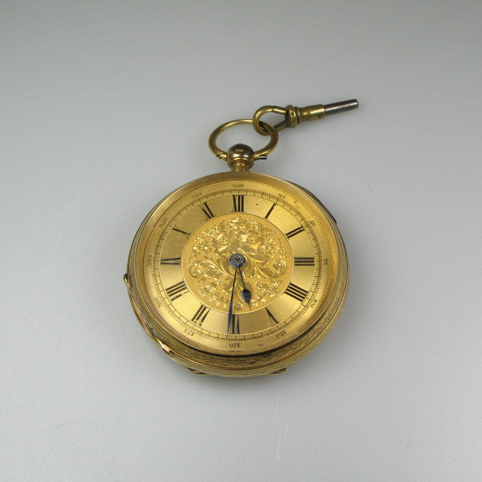 D. McLennan of Forres, England Openface Key Wind Pocket Watch