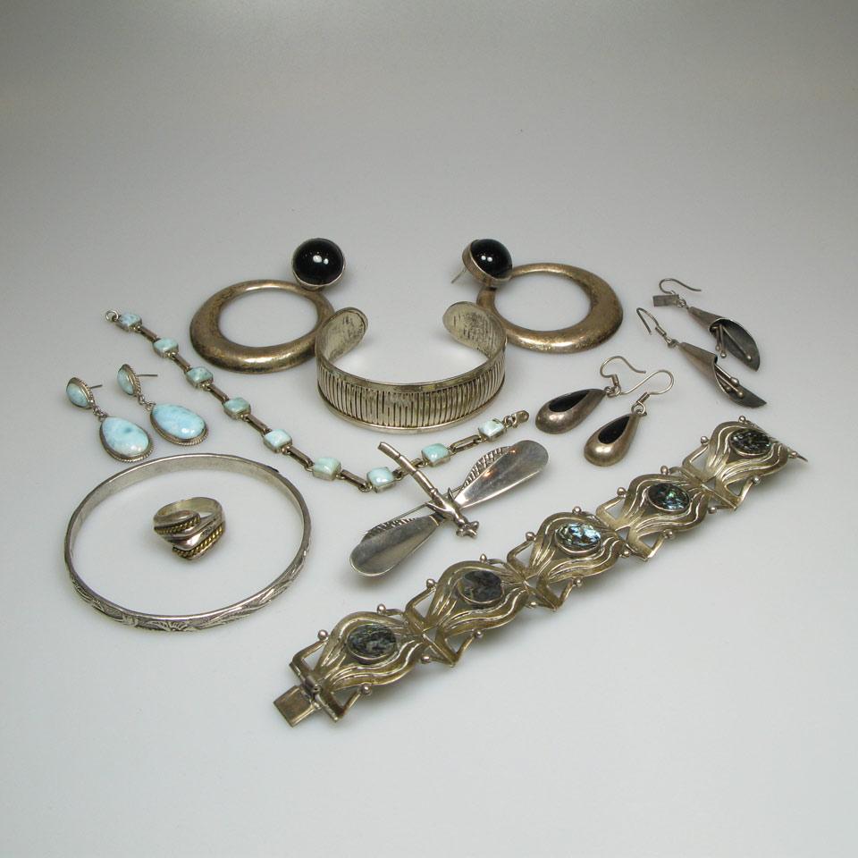 Quantity Of Mexican Silver Jewellery, Etc