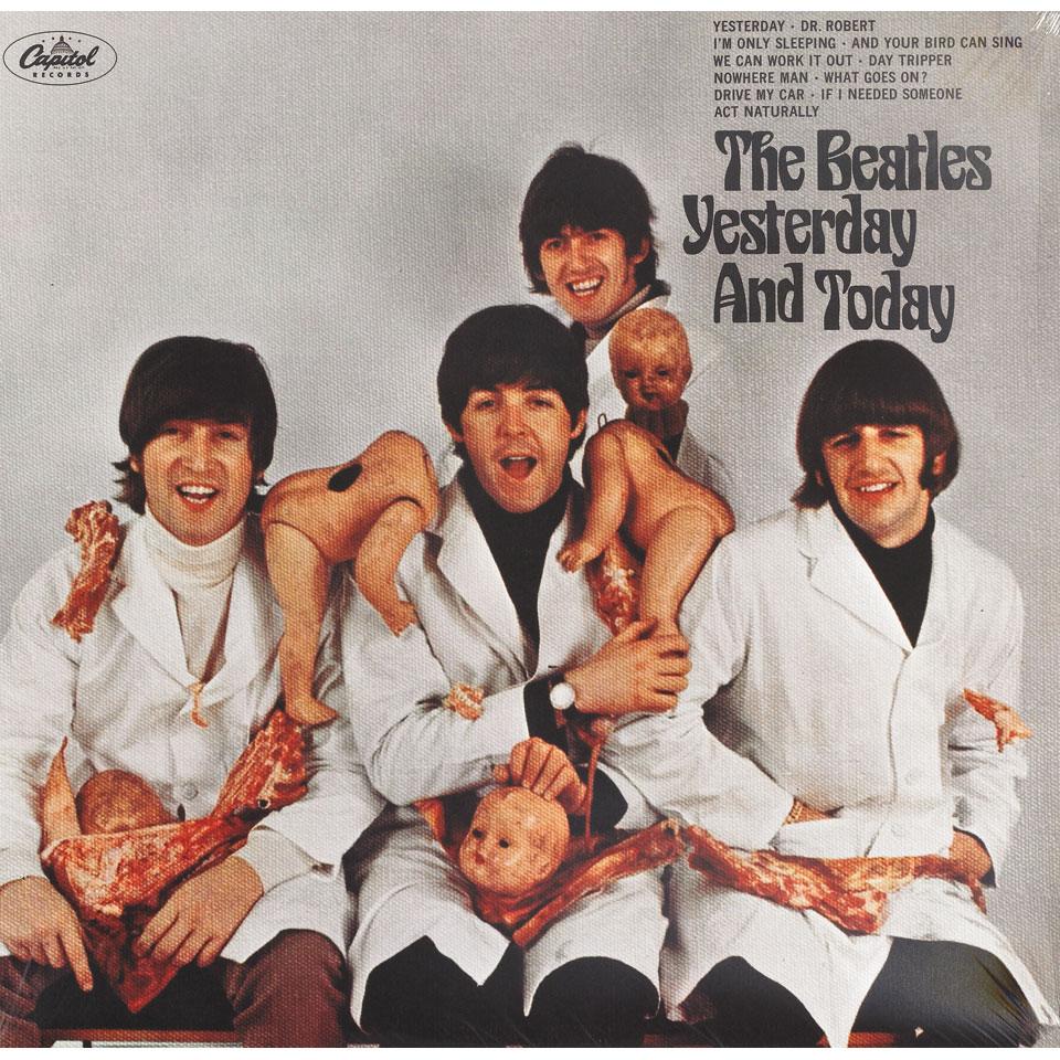 A rare first state monophonic microgroove sealed Butcher Cover for The Beatles LP entitled “ Yesterday and Today”, Summer of 1966