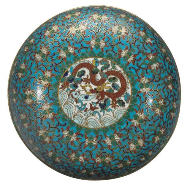 Large Cloisonné Enamel Box and Cover, Qing Dynasty, 18th Century