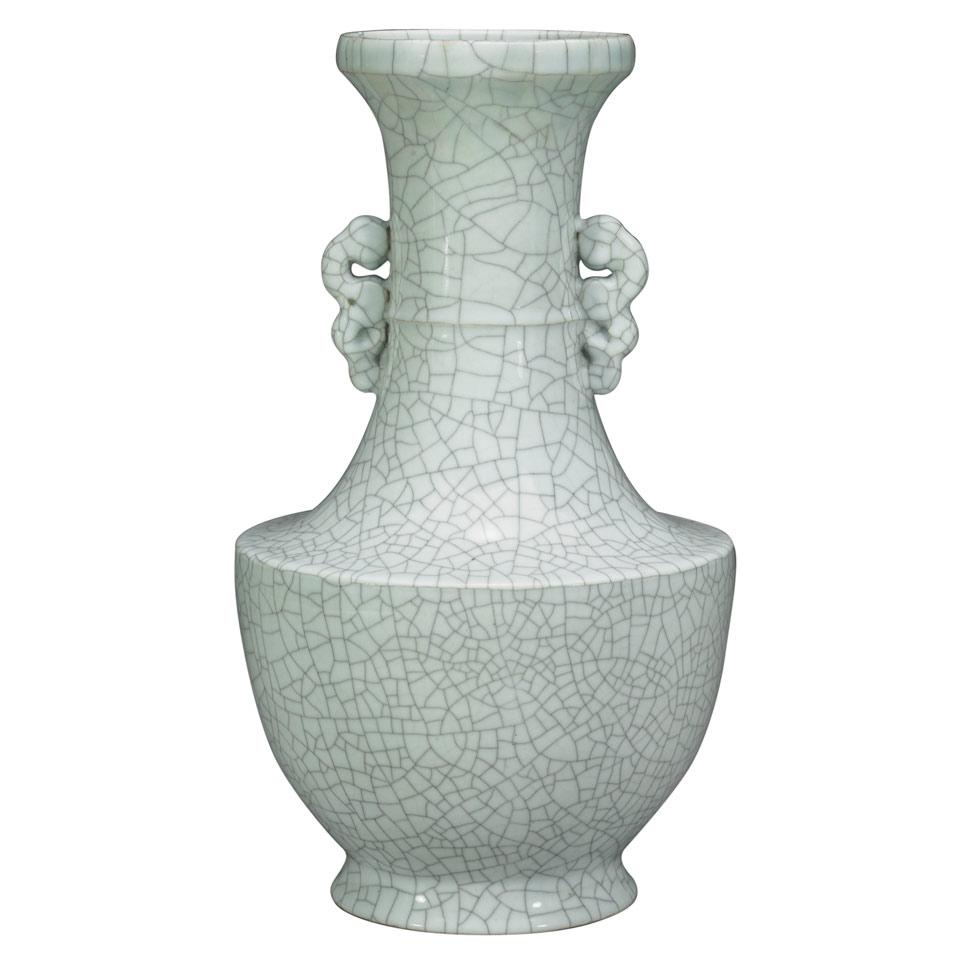 Large Guan-Type Baluster Vase, Qing Dynasty, Qianlong Mark and Period (1736-1795)