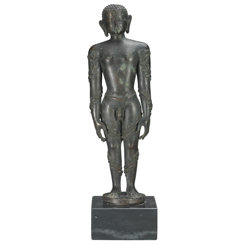 Bronze Figure of the Jain Saint Bahubali, Possibly Nepal, 19th Century