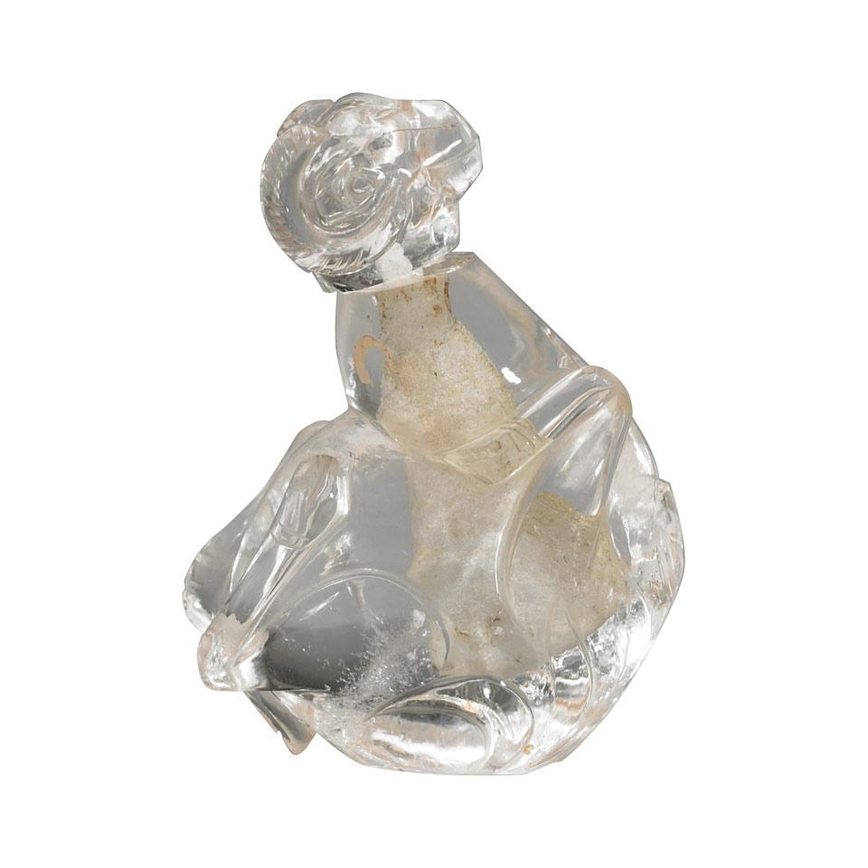 Rock Crystal Snuff Bottle, Qing Dynasty 19th Century