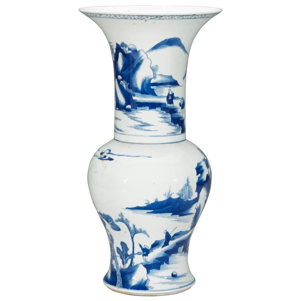 Blue and White Landscape ‘Yenyen’ Vase