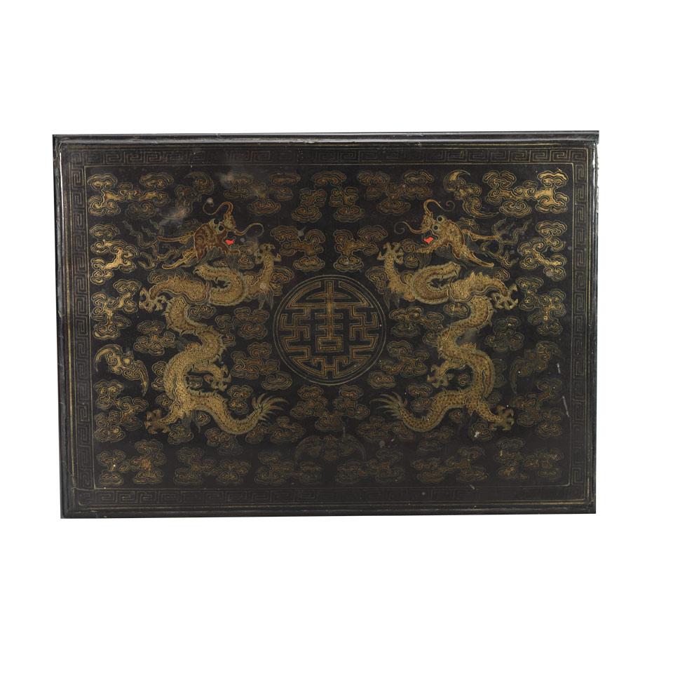 Lacquer and Gilt Wood Garment Box, Qing Dynasty, 19th Century