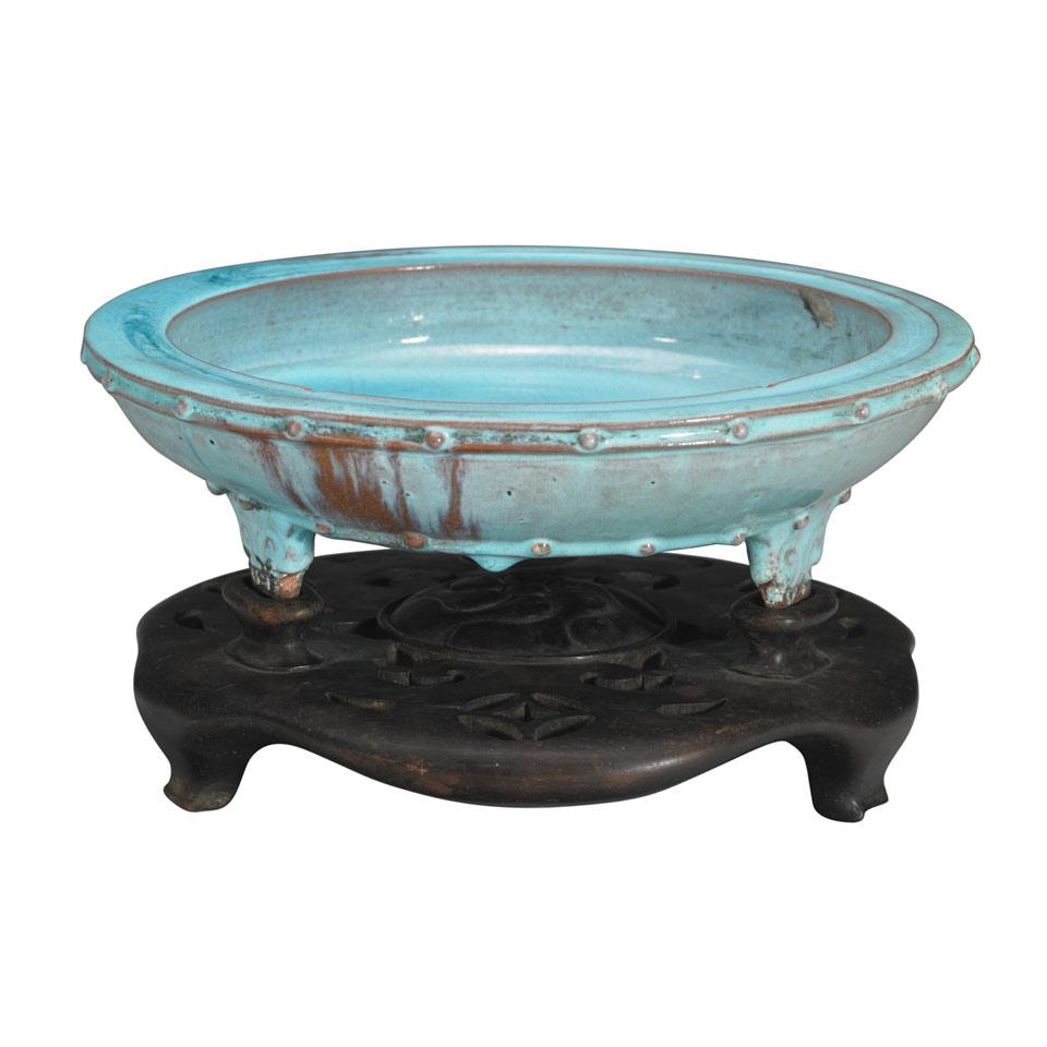 Jun Glazed Narcissus Bowl, Qing Dynasty, 19th Century