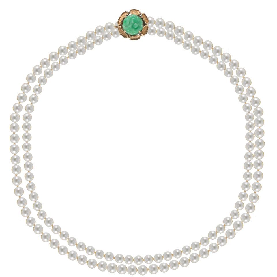 Double Strand Of Cultured Pearls