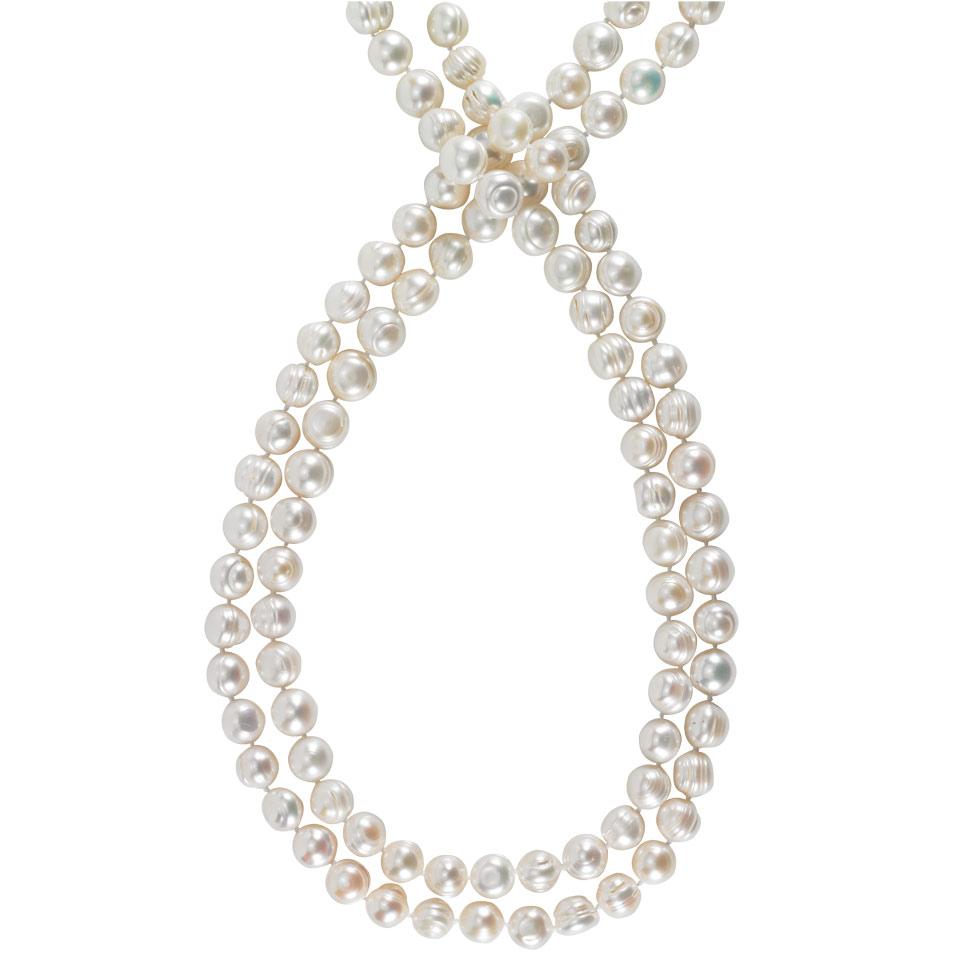 Single Endless Strand Feshwater Pearl Necklace