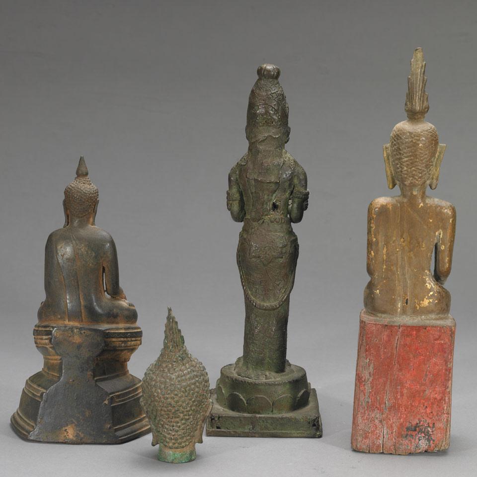 Three Figures of Buddha, South East Asia, 19th/20th Century