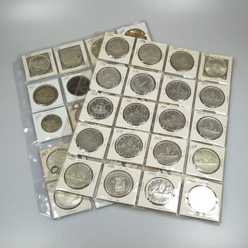 40 Canadian Silver Dollar Coins