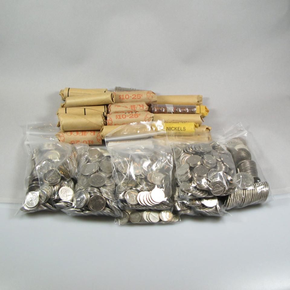 Large Quantity Of Canadian And Foreign Coins