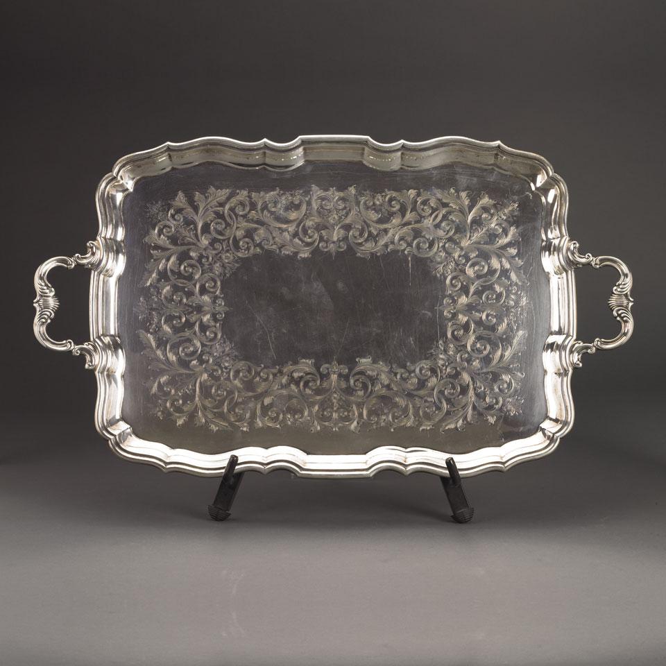 Canadian Silver Serving Tray, Henry Birks & Sons, Montreal, Que., 1942