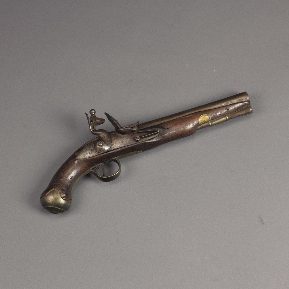 English Flintlock Pistol, early 19th century
