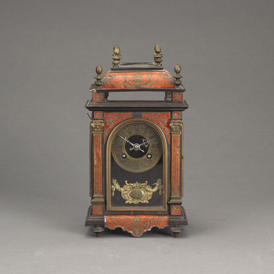 French Boulle Cased Table Clock, Le Roy & Fils, London and Paris, c.1900