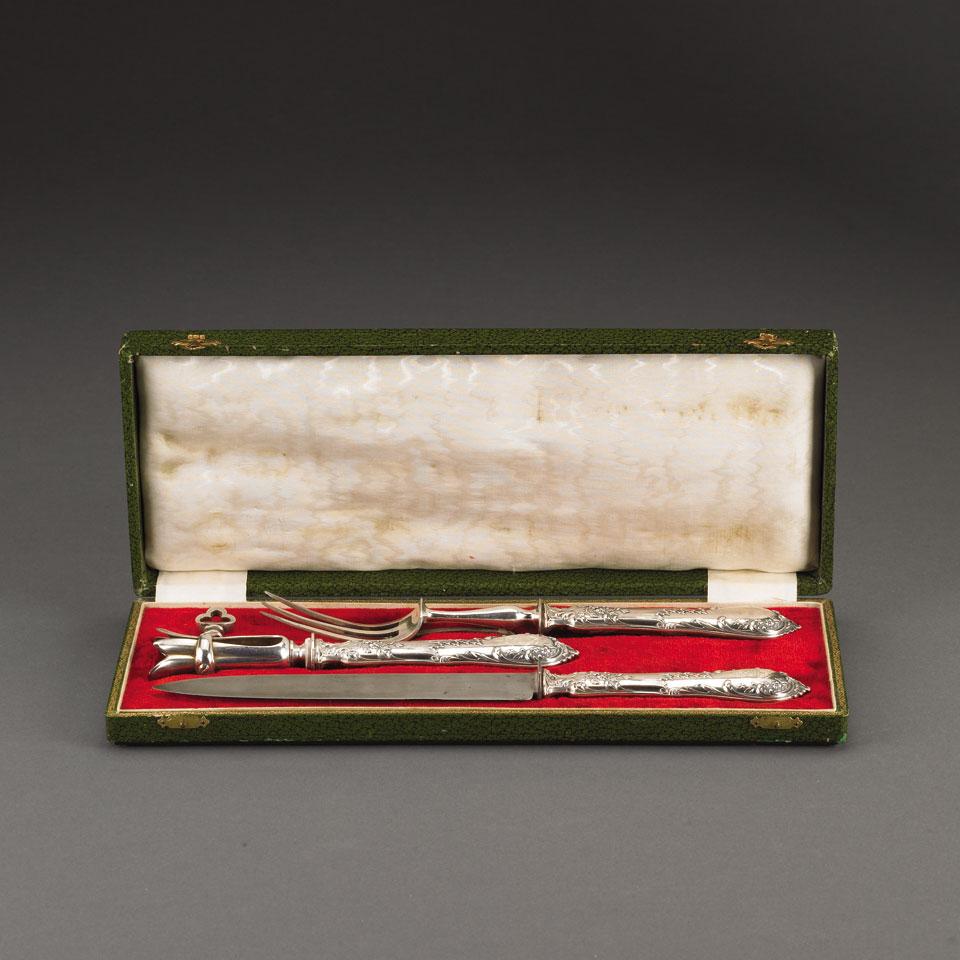 French Silver Mounted Carving Set, Paris, c.1900