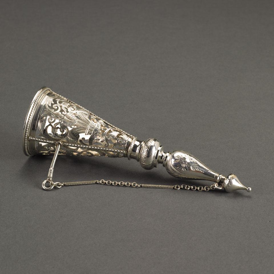Victorian Silver Posey Holder, Hilliard & Thomason, Birmingham, 1865