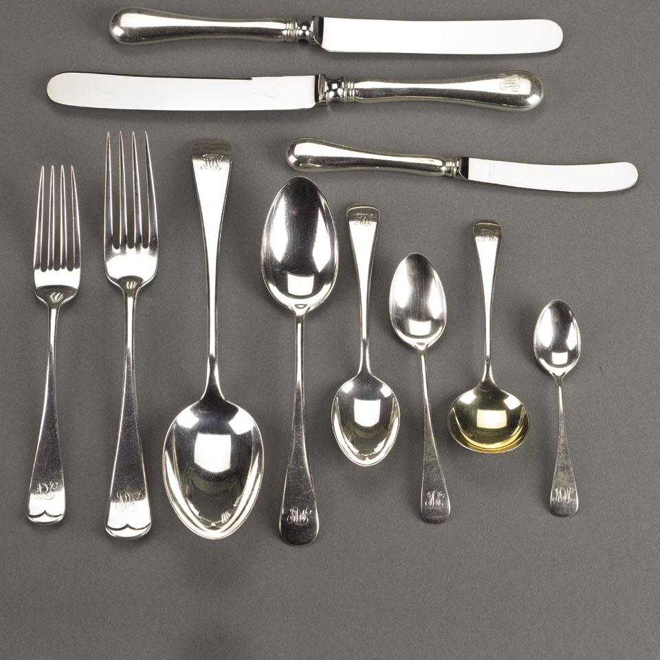 Canadian Silver ‘Old English’ Pattern Flatware Service, Henry BIrks & Sons, Montreal, Que., 20th century