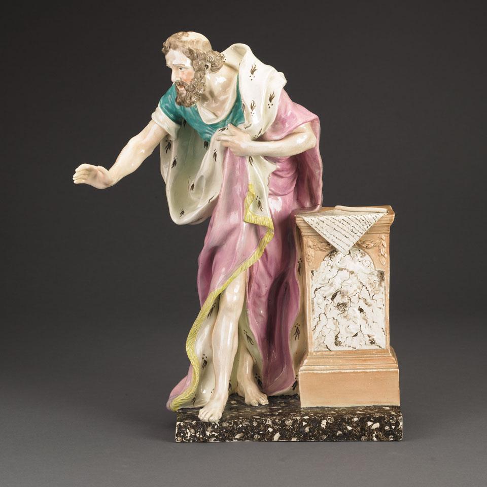 Enoch Wood Pearlware Figure of Eloquence, late 18th century