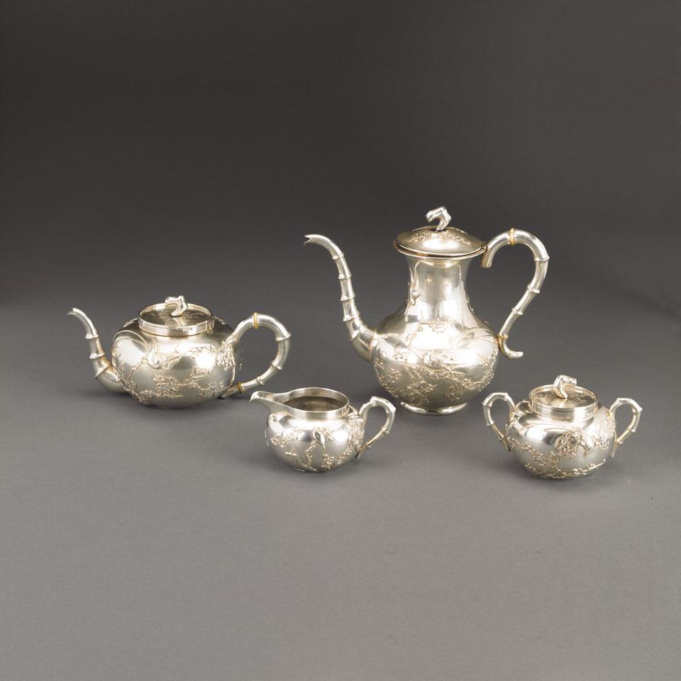 Chinese Export Silver Tea Service, Zee Wo, Shanghai, c.1900