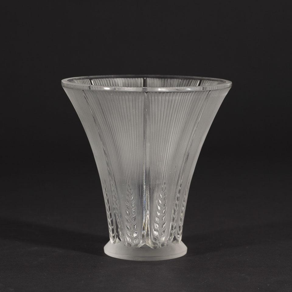 Lalique ‘Epis’ Glass Vase, 1950’s