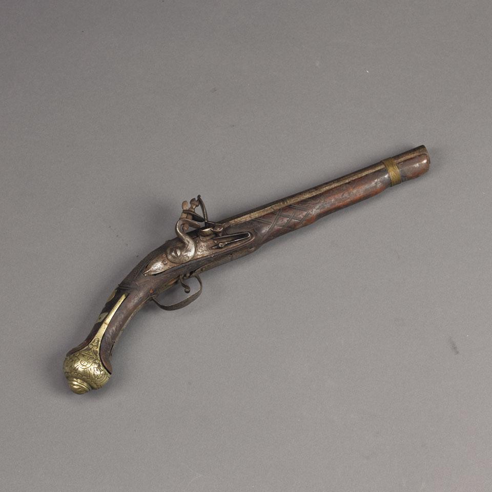 Turkish Flintlock Pistol, early 19th century