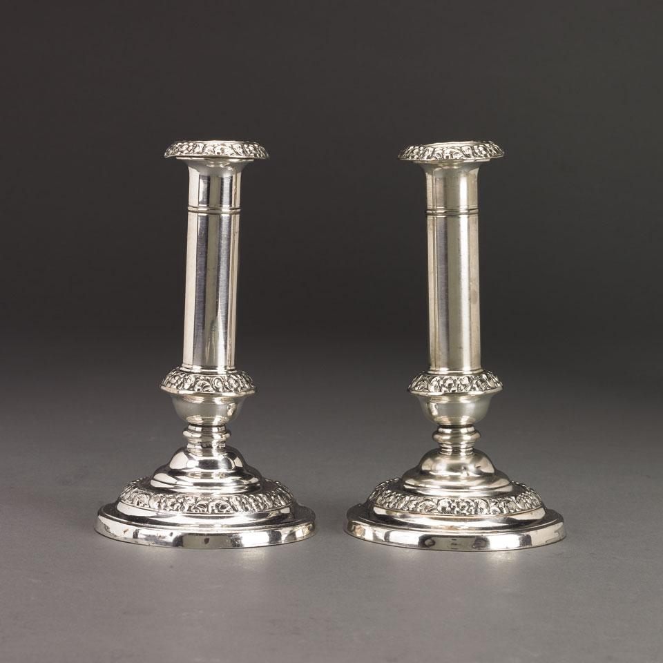 Pair of Sheffield Plate Candlesticks, c.1820