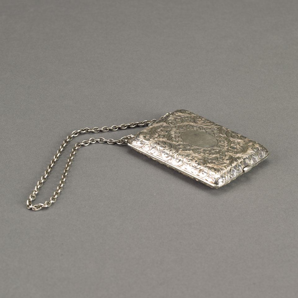 American Engraved Silver Compact, c.1900