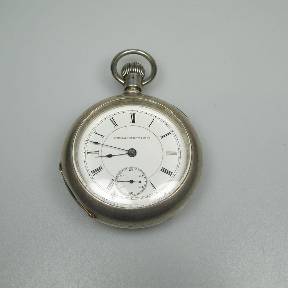 Non-Magnetic Watch Co. Openface Stem Wind Pocket Watch