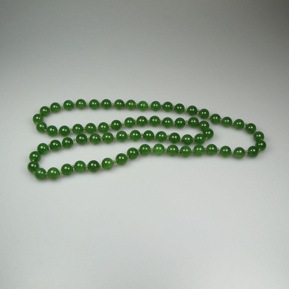 Single Strand Of Nephrite Beads (10.0mm)
