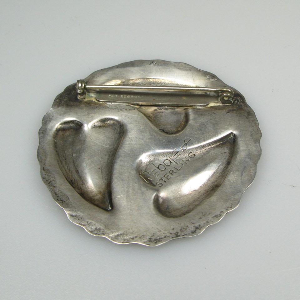 Francisco Rebajes American Sterling Silver Circular Brooch