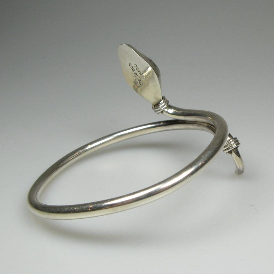 Mexican Sterling Silver Serpent Bangle