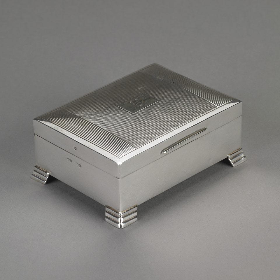 English Silver Cigarette Box, Viner’s Ltd., Sheffield, 1965
