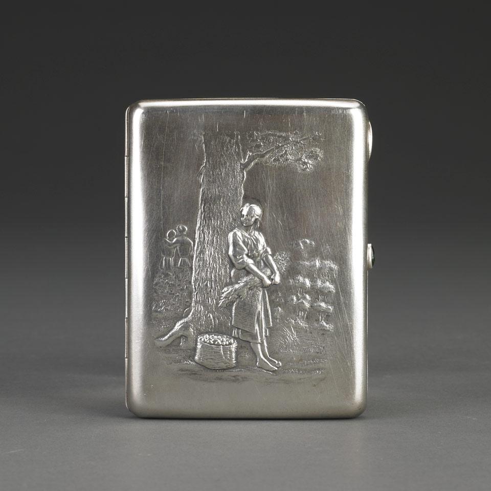 Russian Silver Cheroot Case, Moscow, 1908-17