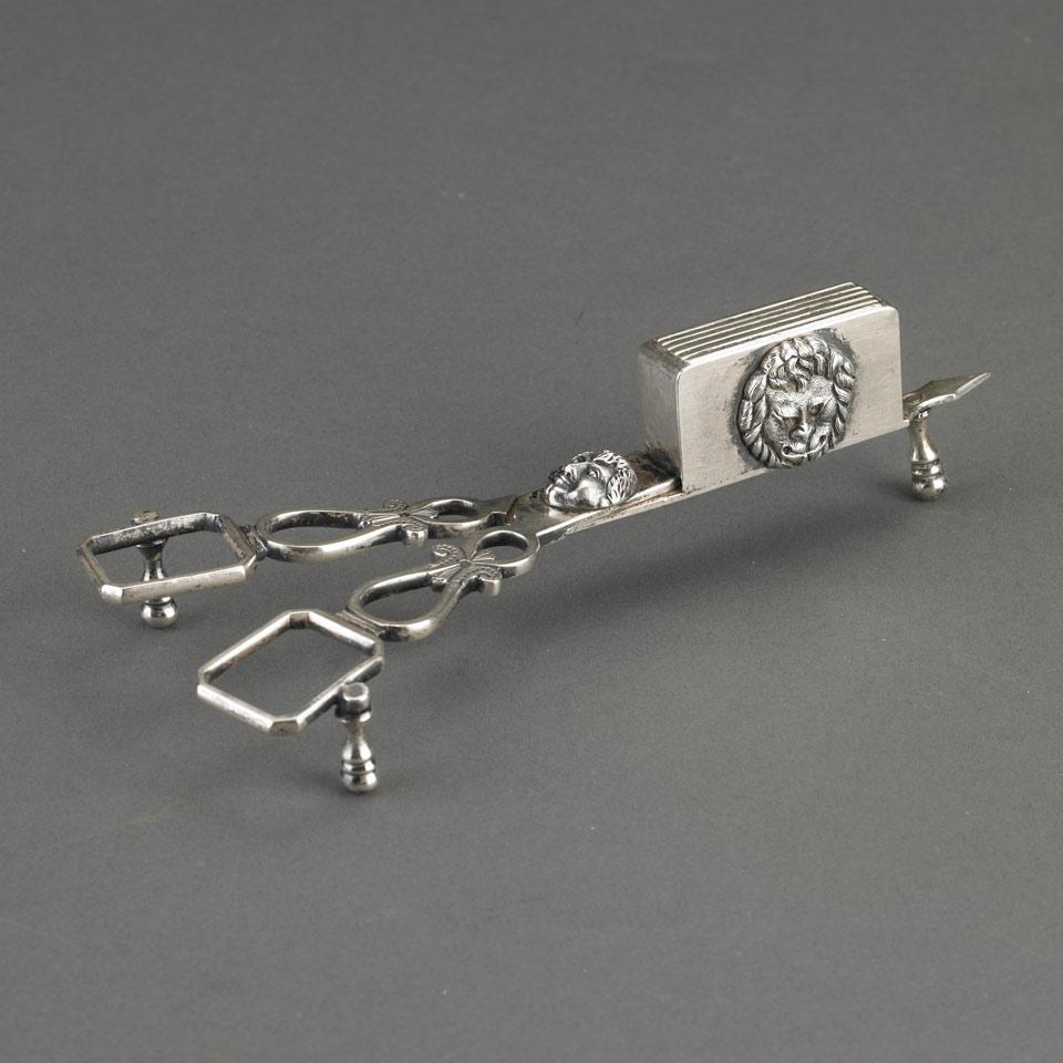 Continental Silver Snuffers, probably Portuguese, early 19th century