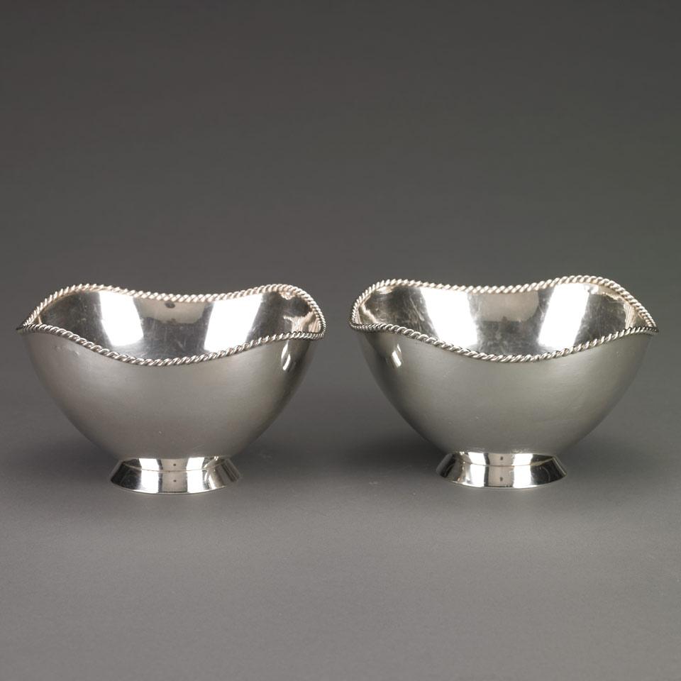 Pair of Spanish Silver Bowls, Pedro Durán, Madrid, 20th century