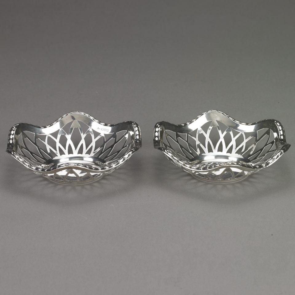 Pair of English Silver Candy Baskets, George Nathan & Ridley Hayes, Chester, 1910
