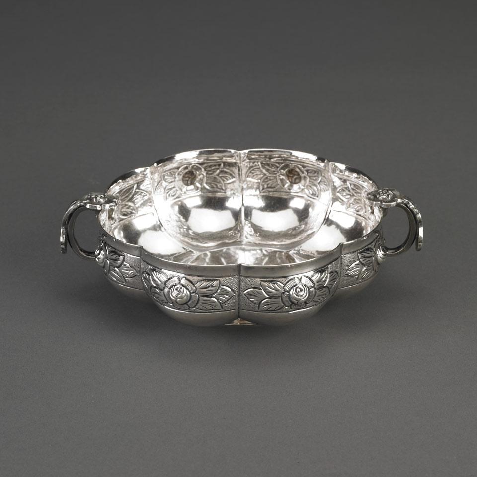 Mexican Silver Two-Handled Bowl, Sanborns, Mexico City, 20th century