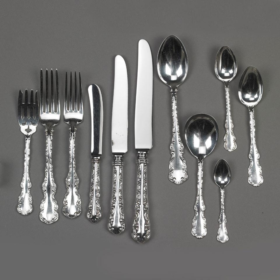 Canadian Silver ‘Louis XV’ Pattern Flatware Service, Roden Bros., Toronto, Ont., 20th century