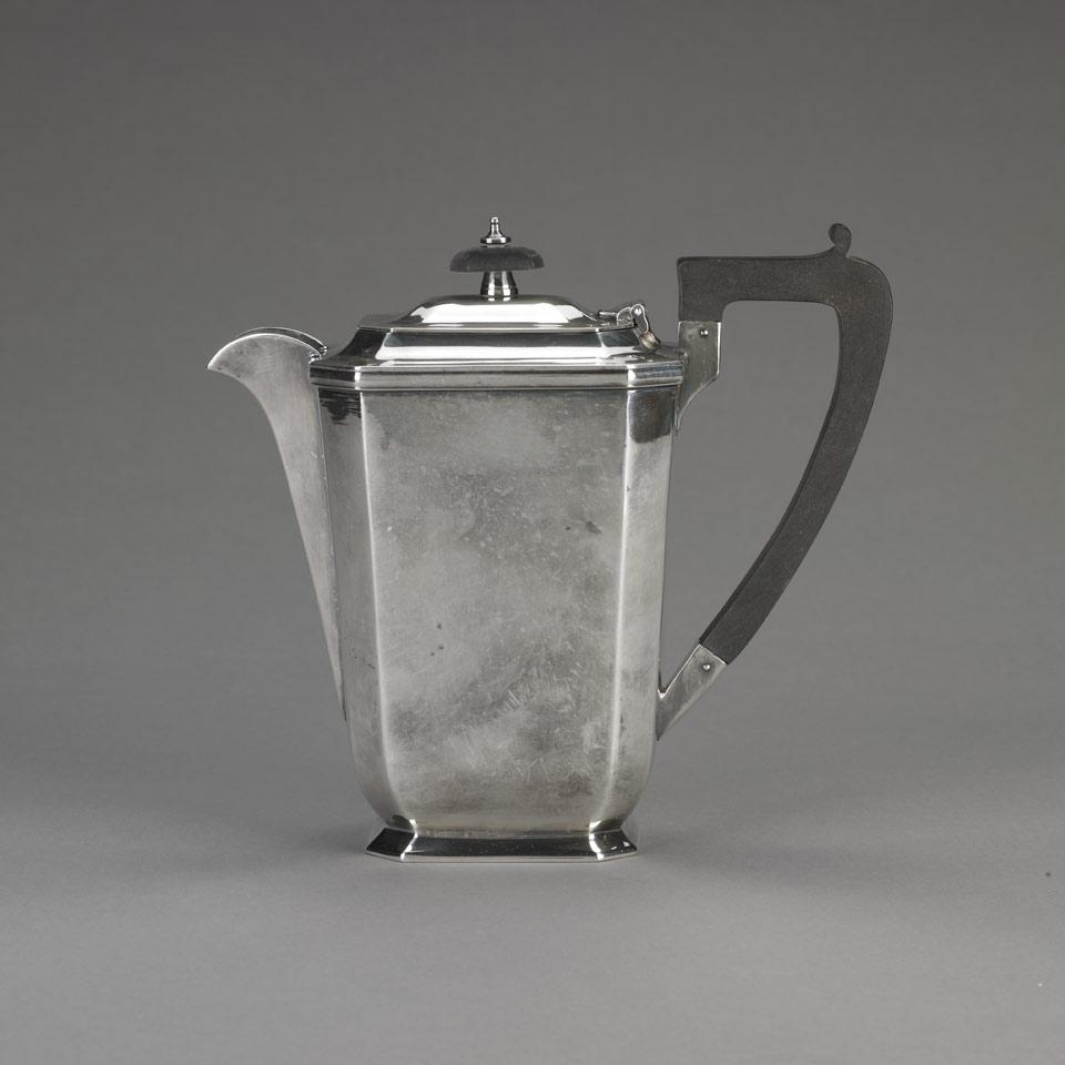 English Silver Hot Water Pot, Harrison Bros. & Howson, Sheffield, 1944