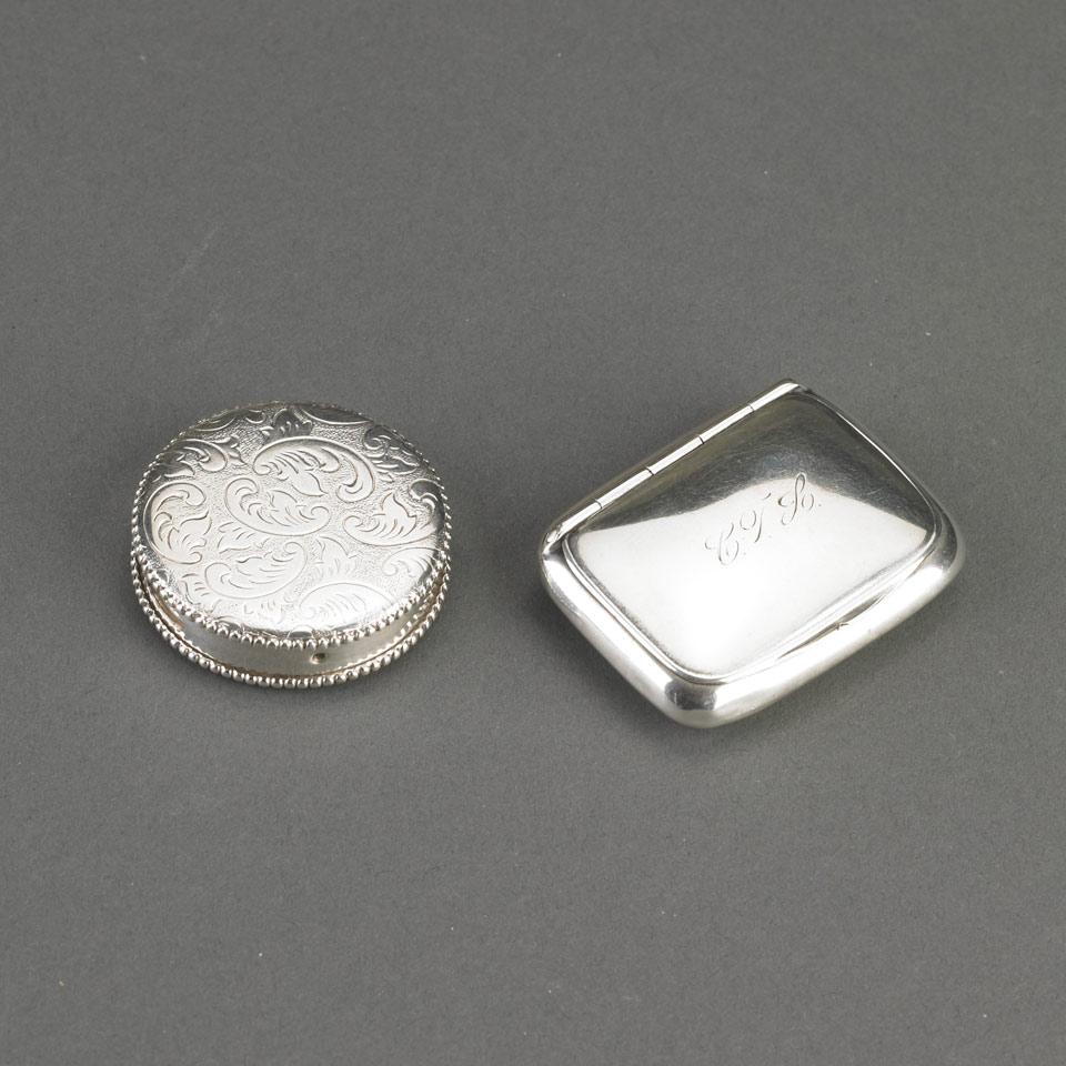 Two Swedish Silver Pill Boxes, 20th century