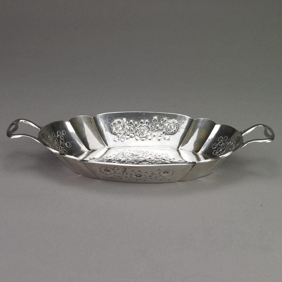 Austro-Hungarian Silver Two-Handled Dish, Pest, early 20th century