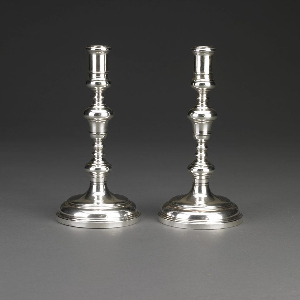 Pair of Canadian Silver Candlesticks, Henry Birks & Sons, Montreal, Que., 1938