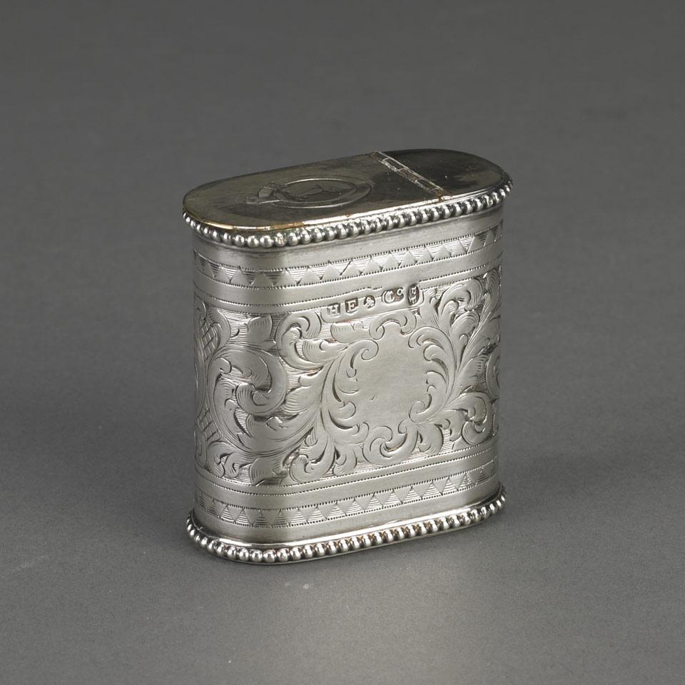 Victorian Silver Plated Upright Snuff Box, Elkington & Co., late 19th century