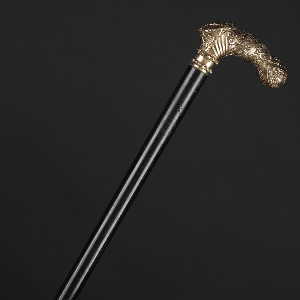 Victorian Gold Filled Cane, 1892