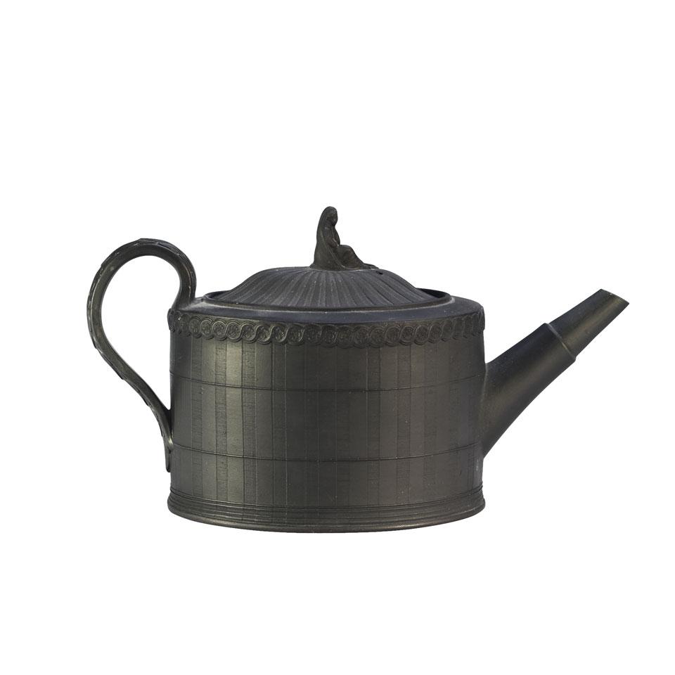 Turner Black Basalt Teapot, c.1790